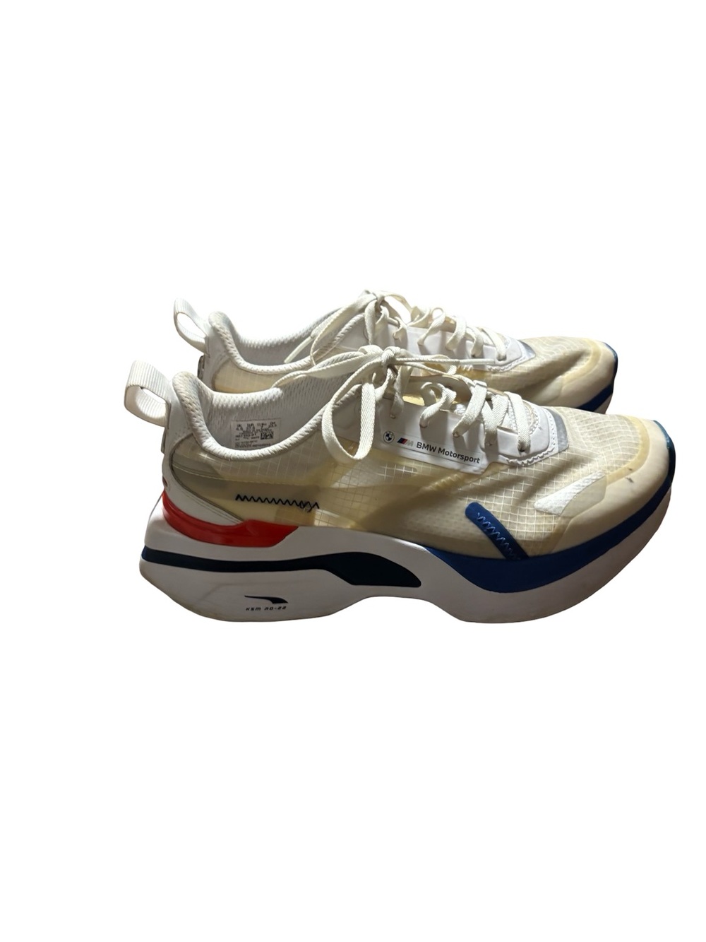 Puma White BMW Motorsport Cosmo Rider Chunky Athletic Sporty Sneakers Size 7